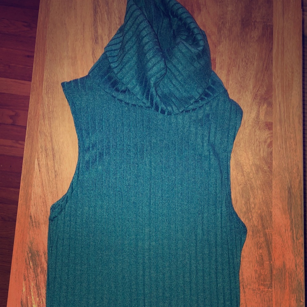 Teal Cowl Neck Body Con Dress